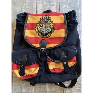 Rare Bioworld HARRY POTTER Gryffindor Backpack Knapsack‎ Hogwarts Black Red